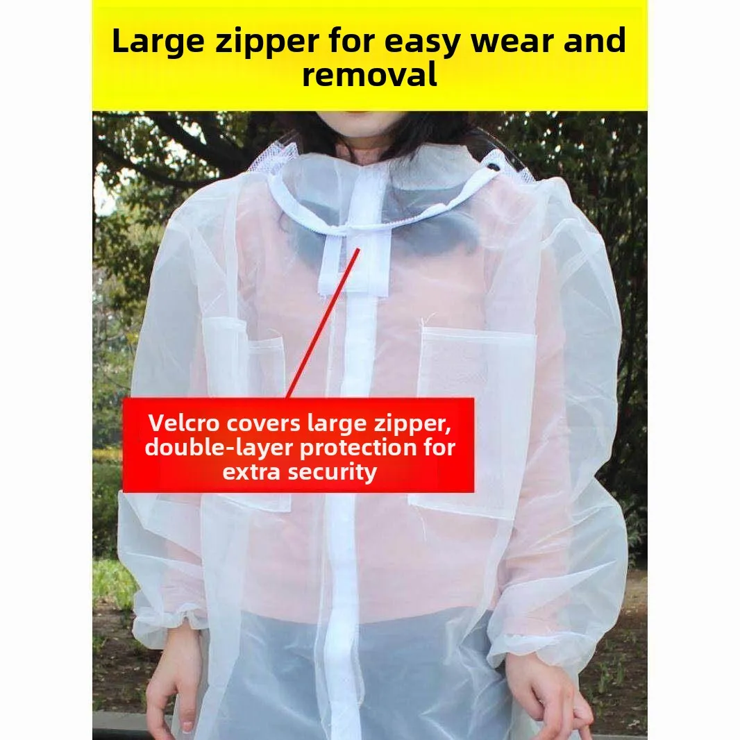 Beekeeping Suit Bee Proof Clothing Full Set Breathable Honey Harvesting Protective Suit Half Body Beekeeper Overalls