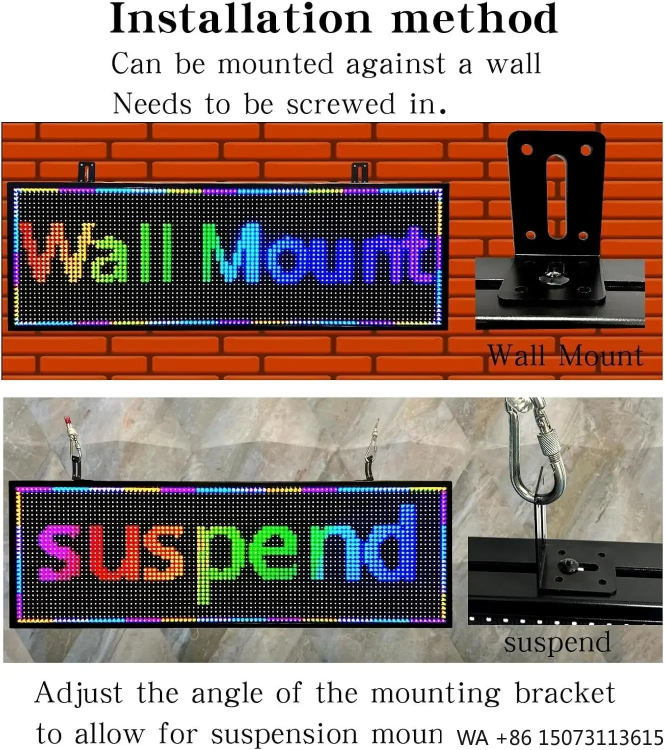 

Outdoor P10 Double Sided LED Billboard Full Color High Brightness WiFi Control Scrolling Sign