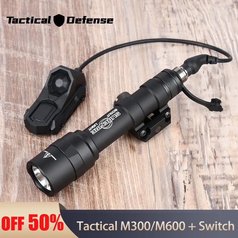 

Тактический фонарик Surefire SF M300 M600, светильник для оружия, переключатель AXON, подходит для 20 мм Picatinny MLOK KEYMOD, рельсовая лампа для страйкбольного охотничьего ружья