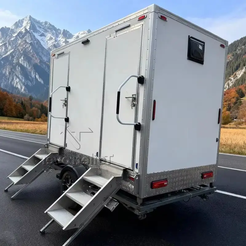 

Multifunctional Luxury Toilet Trailer Portable Bathroom Trailer Outdoor Mobile Restroom Trailer with Multiple Functions