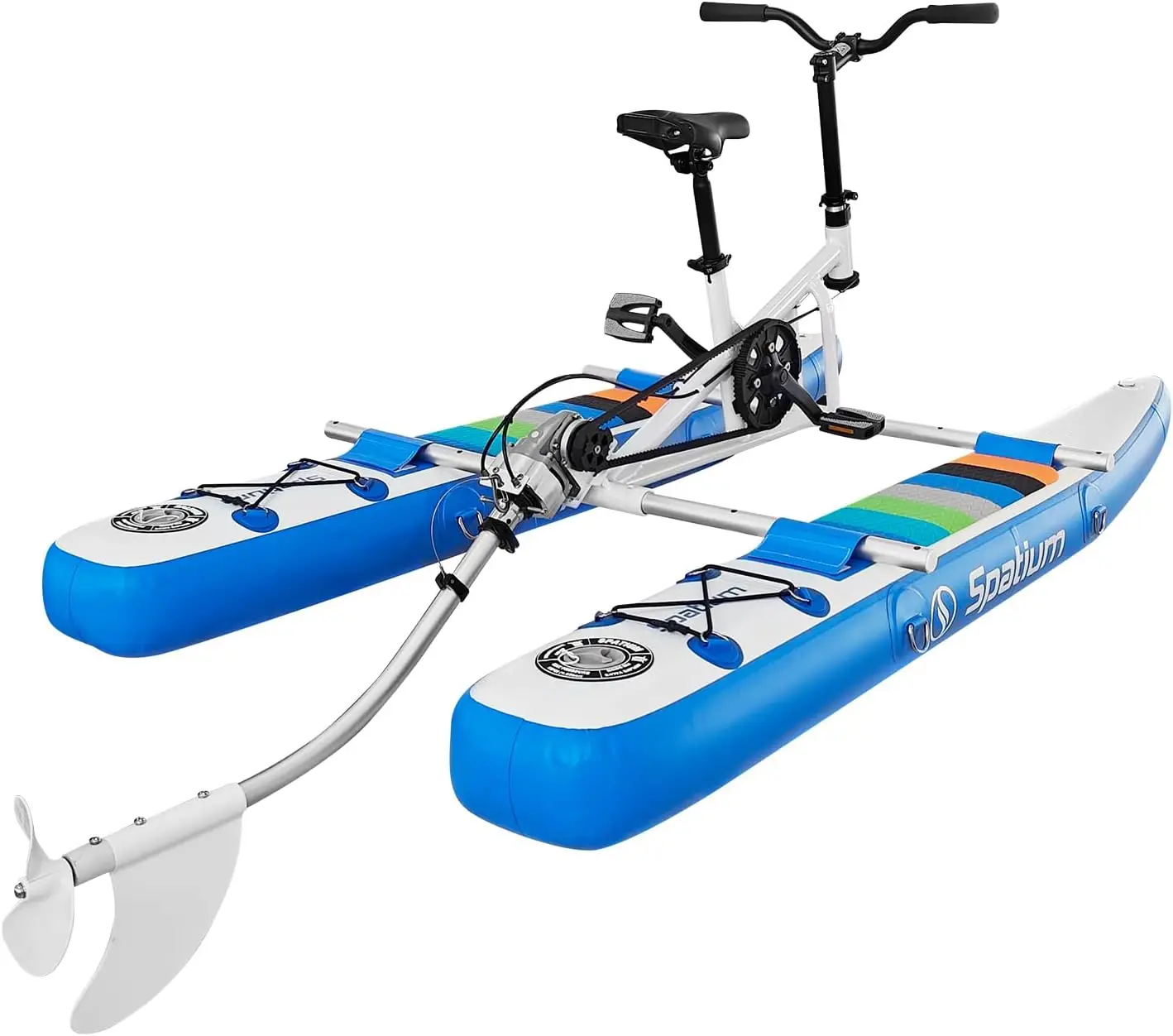 Spatium Water Bike for Kids Inflatable Water Bikes Water Bicyles for Lake with Inflatable Pontoons Pedal Water Bike