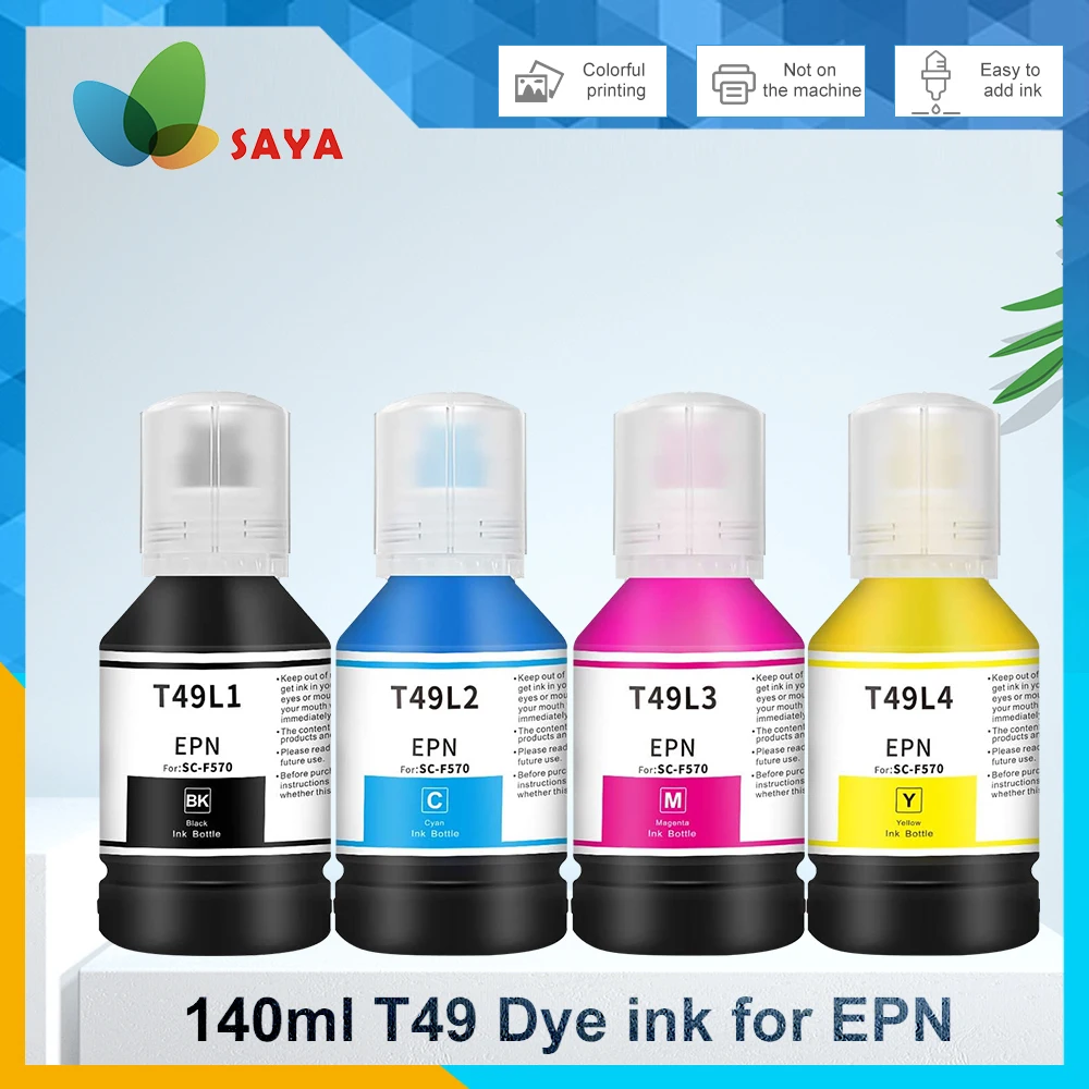 T49 T49H1/T49H2/T49H3/T49H4 Refill Ink For Epson SC-T3170 F170 F570 F571 T3100x F100 F150 F500 F550 F560 F561 F160 F530 140ml*4