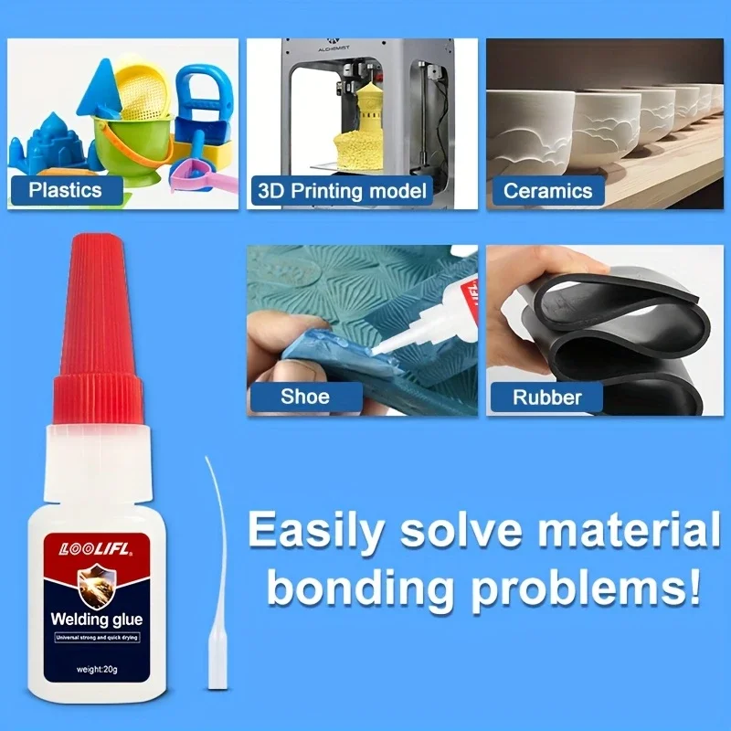 LOOLIFL Super Glue 20g, Transparent, Quick-Drying and Seamless Repair, Emergency Repair and Fixation Suitable for Home Office
