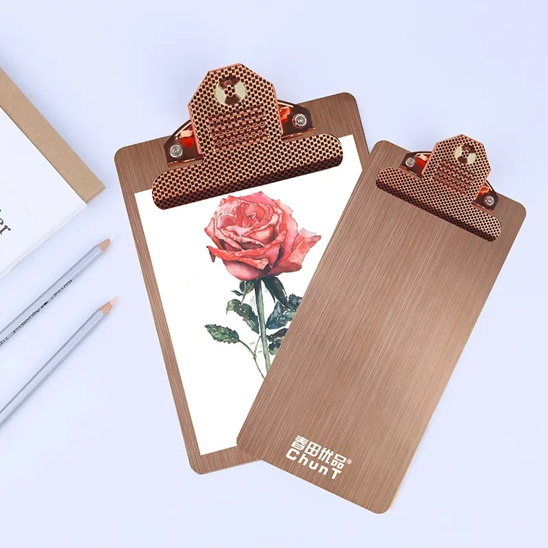 Metal Stainless Steel Document Holder Writing Board Gripper Menu Holder Copying Pad Holding Folder Clipboard Clipboard