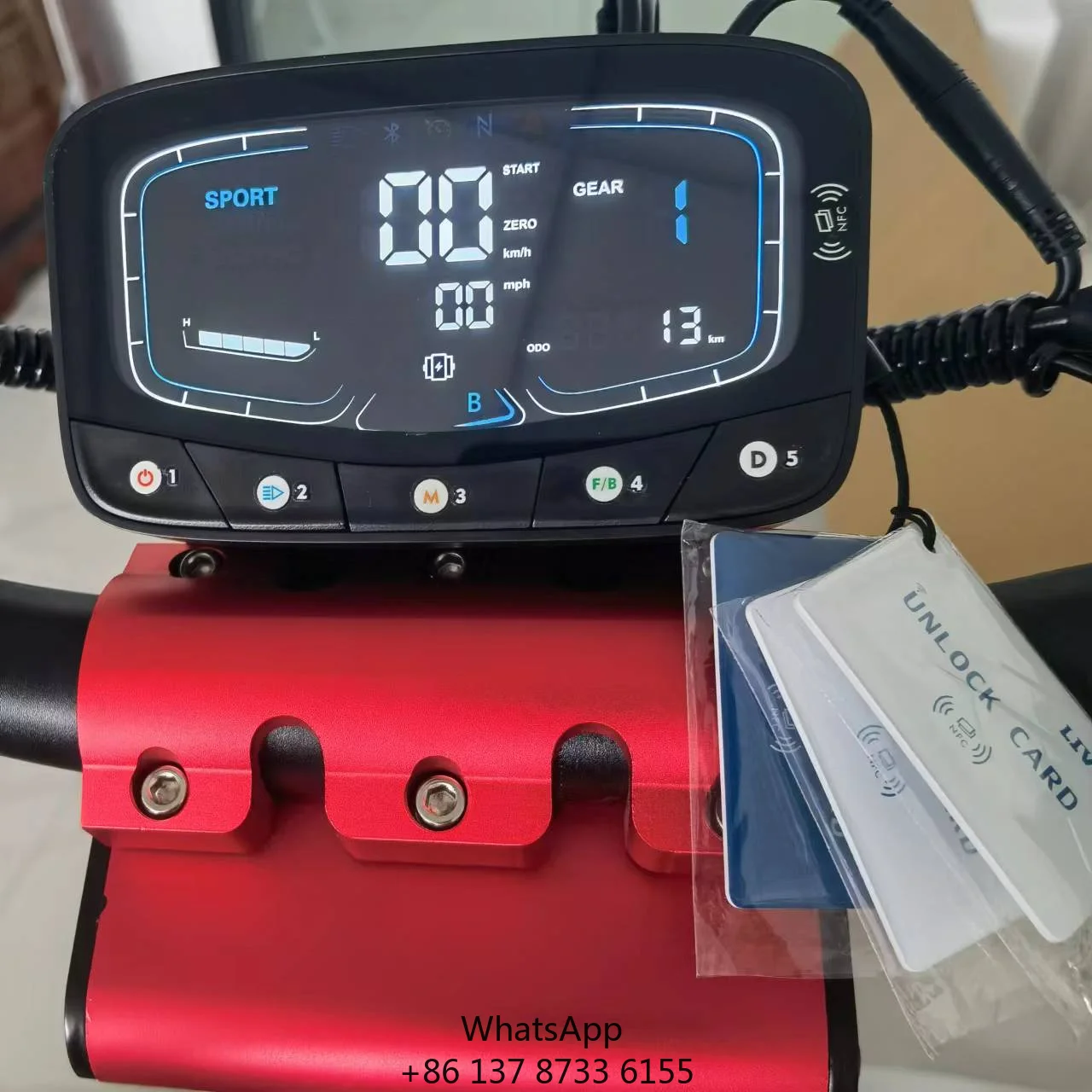 Electric Scooter Conversions Half Grip Assistant Button 60V/72V Controller A&B Display Ebike Throttle Twist Nfc Card With APP