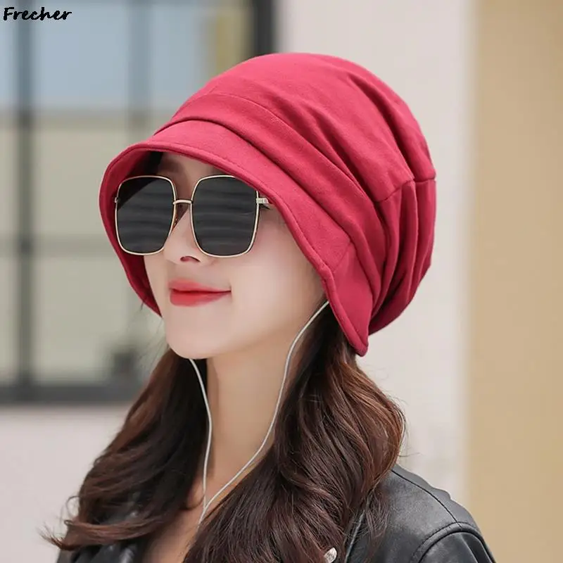 

Hip Hop Fashion Slouchy Hat Women Loose Casual Caps Winter 2022 Beanies Baggy Head Cover Autumn Spring Solid Color Beanie Hats