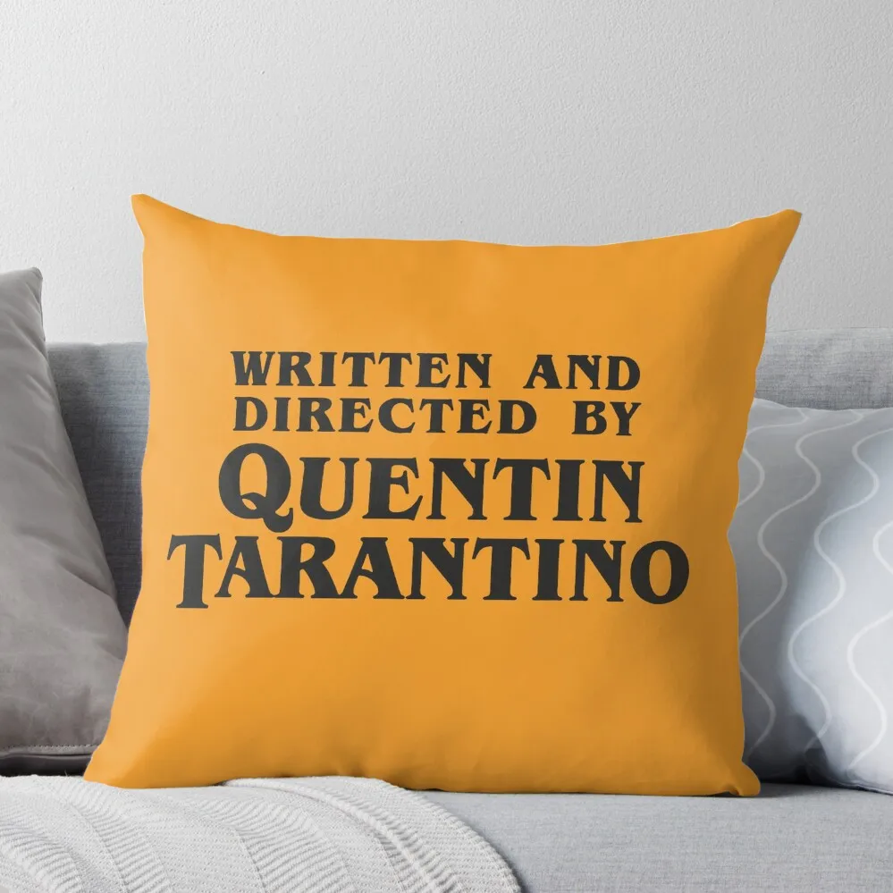 Written and Directed by Quentin Tarantino (dark) Throw Pillow Plaid Sofa Christmas Covers