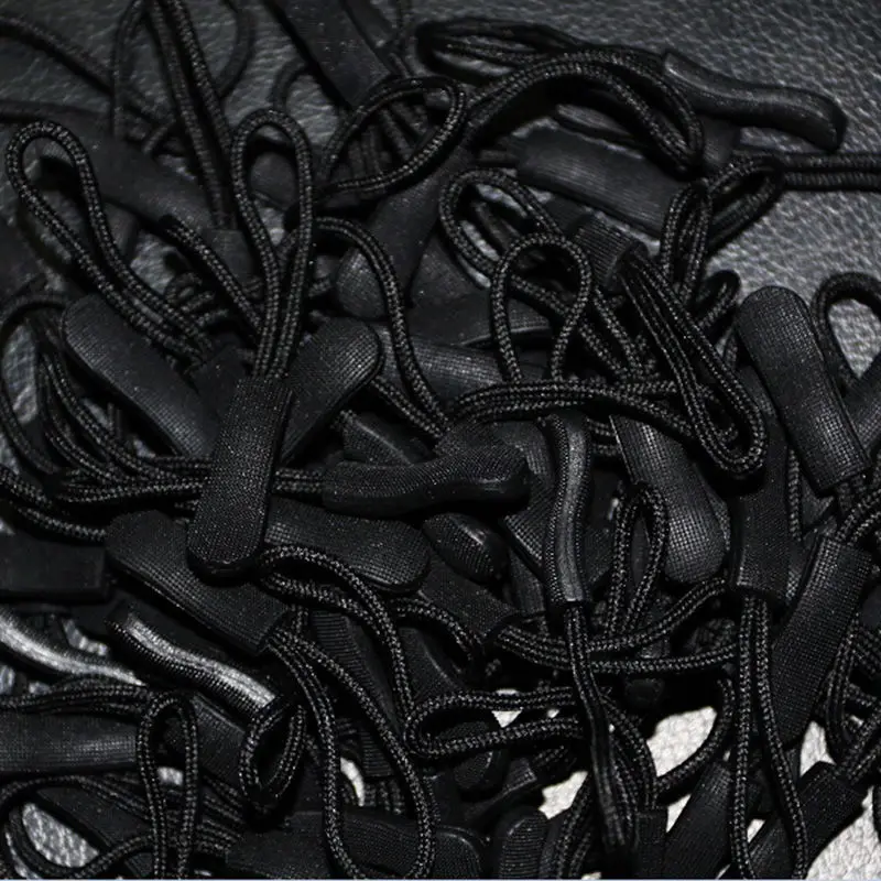5 Pçs/lote Zipper Puxa Cord Rope Termina Zip Lock Clipe Fivela de Plástico Para Sacos de Roupas Acessórios Atacado Cor Aleatória