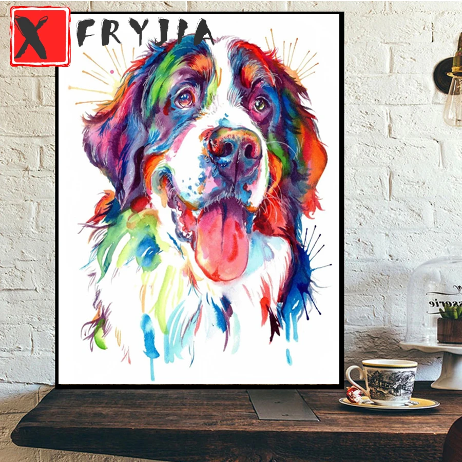 Bernese Mountain color dog Full Square round Drill 5D Diamond Painting by diy hand Embroidery Cross Stitch Mosaic art Home Decor