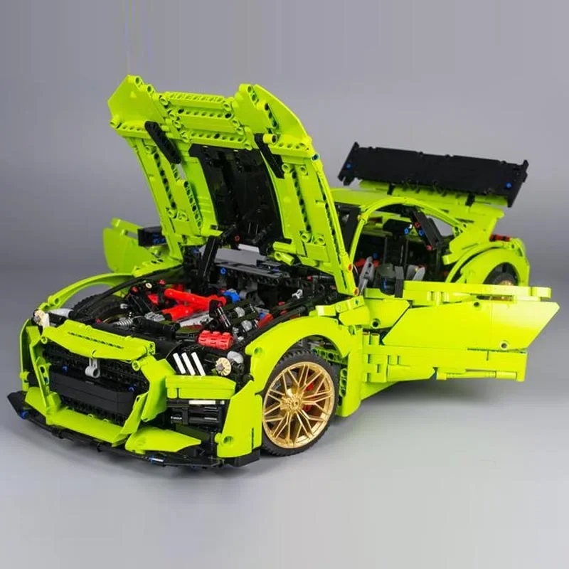 New Technologys MOC-165802 Shelby GT500 Fit Hypercar Super Racing Car Model Building Block Brick Toys Kids Birthday Gifts