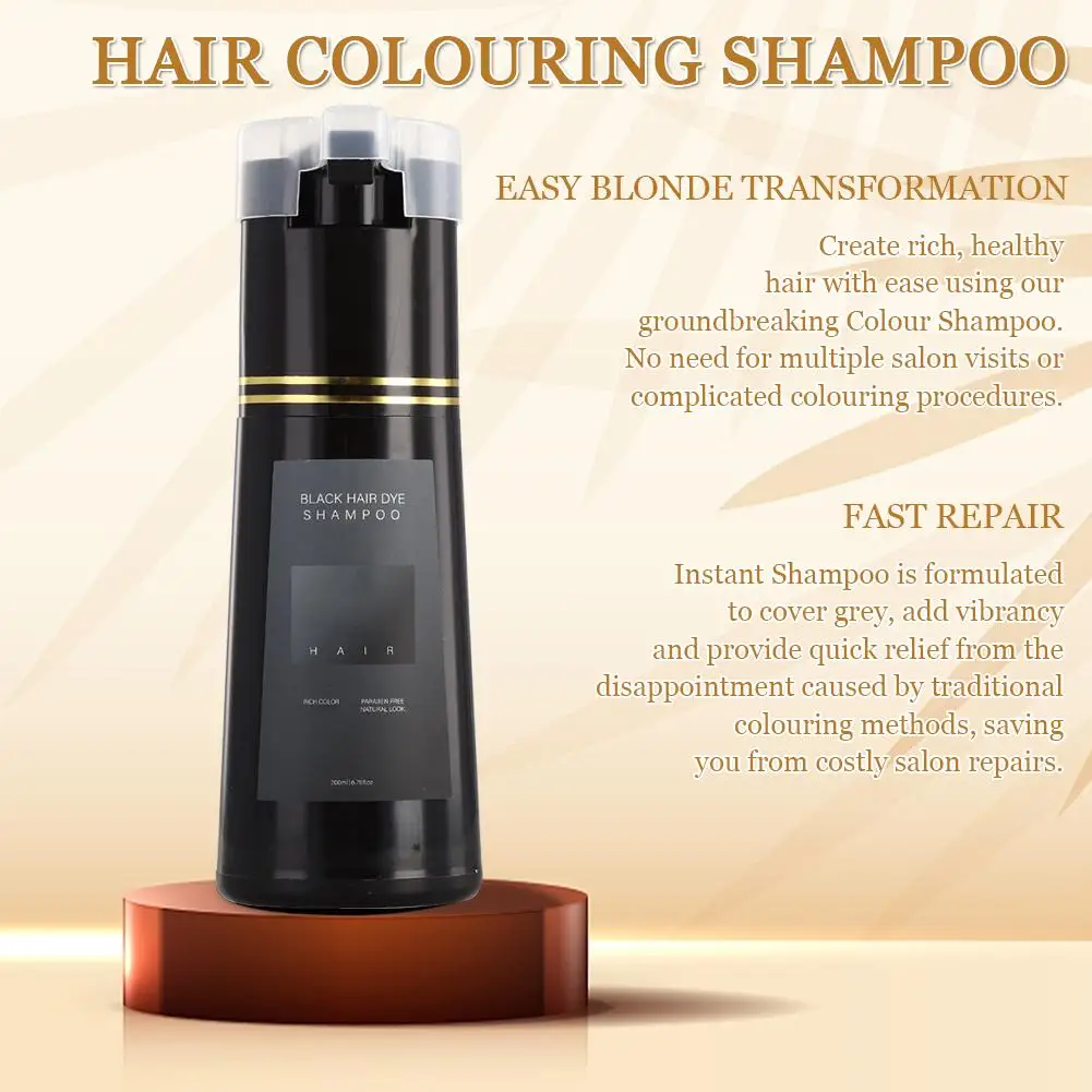 1/2/3PCS Black Hair Dye Shampoo Nova Hair Instant Dye Shampoo,Hair Dye Coloring  For Gray Hair Long Lasting Color in Minutes