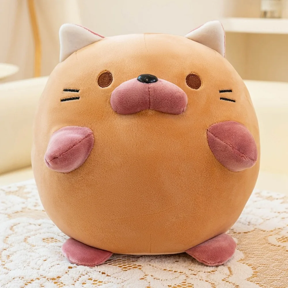 

Cat Circular Kitten Ball Nap Pillow Face Down Cartoon Kitten Ball Table Rest Pillow Cute Fluffy Kitten Ball Plush Pillow