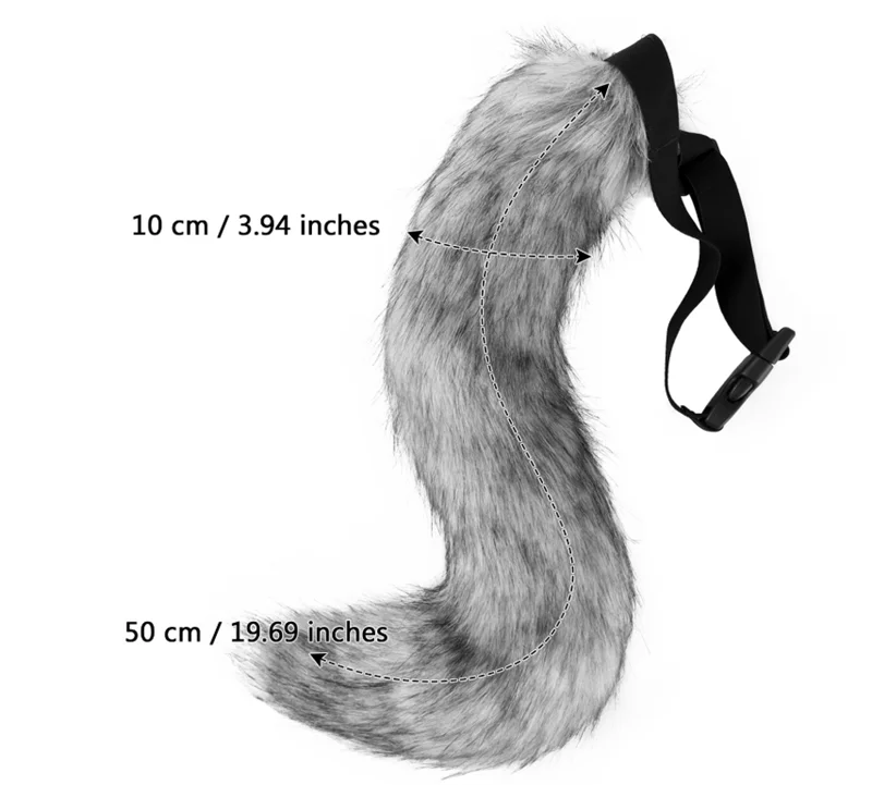 New Halloween Cosplays Costume Accessories Furry Fox Mask Wolf Fox Tail and Paw Gloves Set Theme Party Dress Up Props Kids Gift