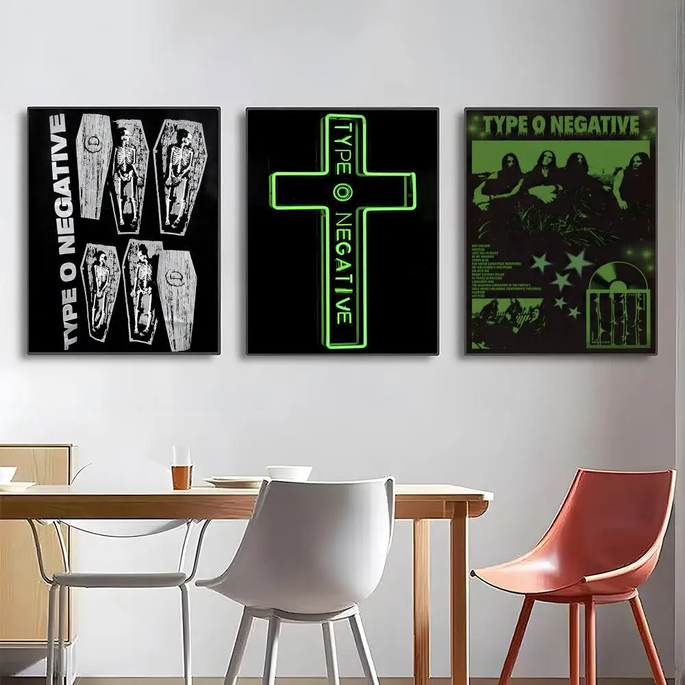 Rock Band T-Type O N-Negative DIY Sticky Poster High-definition posters, wall art for living room and home decor.