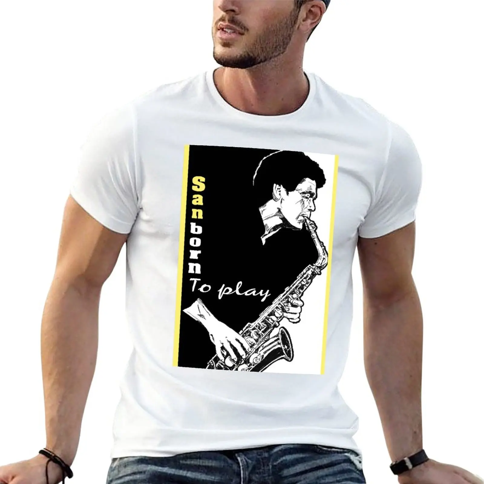 New David Sanborn T-Shirt plus size tops vintage t shirt t shirts for men pack