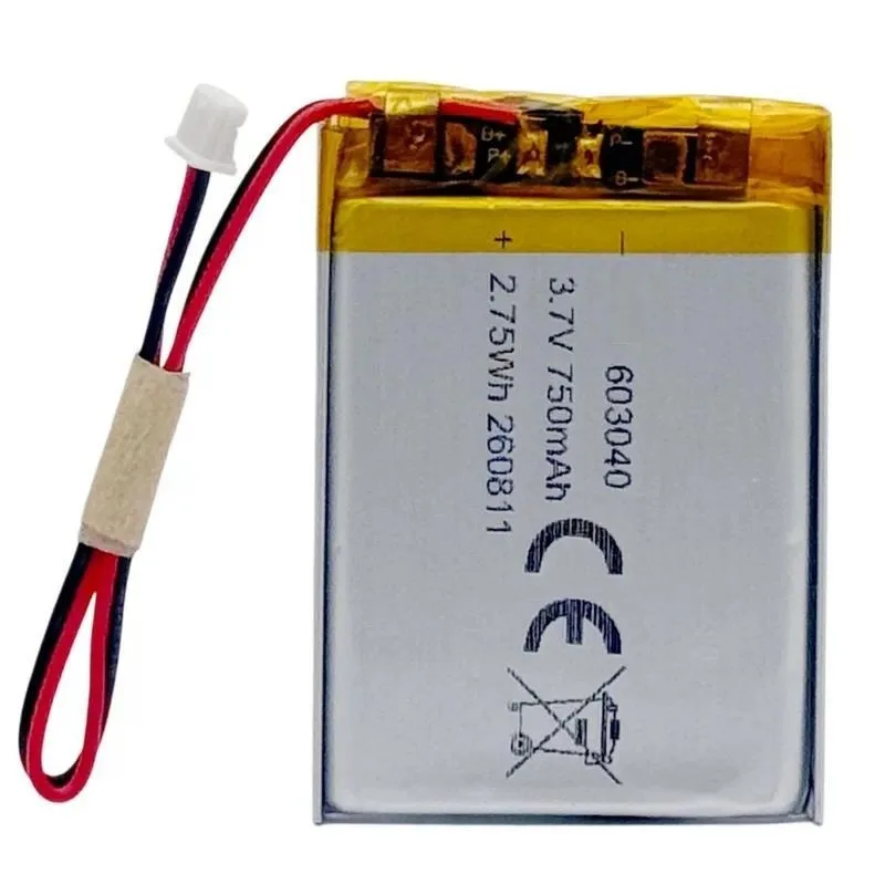 3pcs for 603040 Polymer Lithium Battery 3.7V 750mAh with Cable Plug for Instrument Digital Device