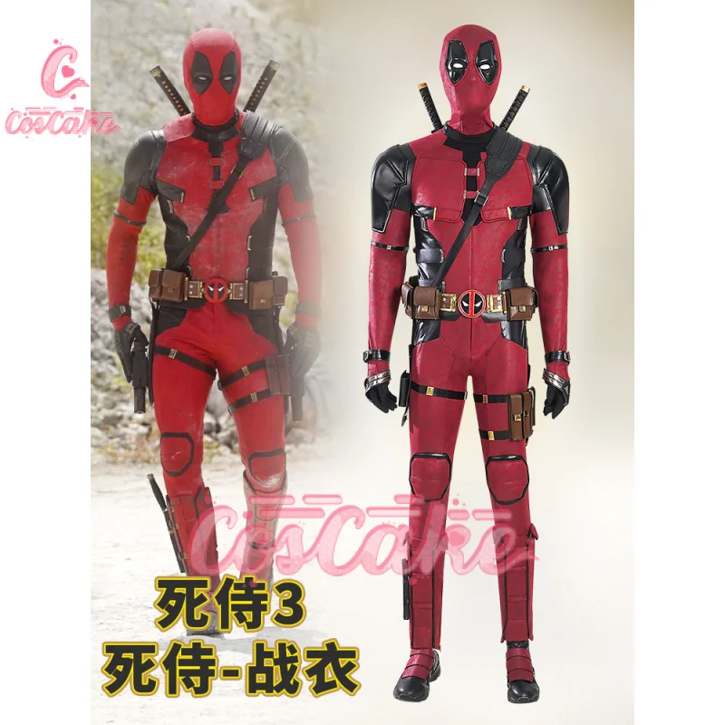 

New Deadpool 3 Cosplay Cosutme Wade Winston Wilson Jumpsuit Belt Cosplay Costume Movie Anti-hero Suit Halloween