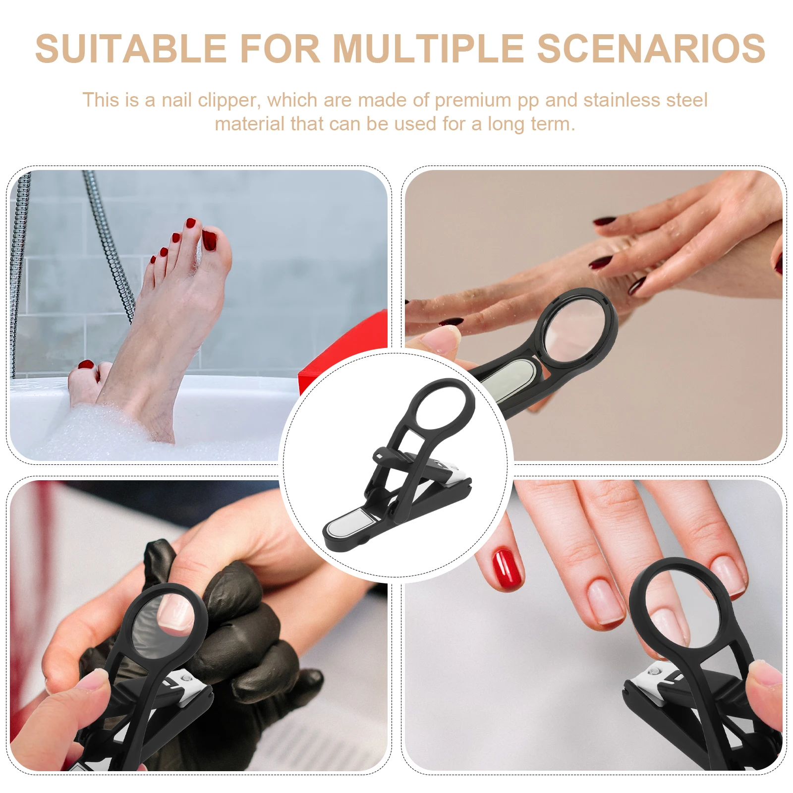 

Toe Clipper Magnifying Glass Long Handle Senior Elderly Portable Nail Cutter Durable Rust Free Easy Trimming Non Slip Perfect