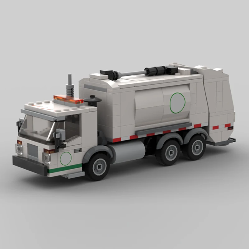 City Car Model MOC Building Bricks Heavy-Duty Recycling Truck Modular Technology Children Holiday Gifts Assemble Toys Suit
