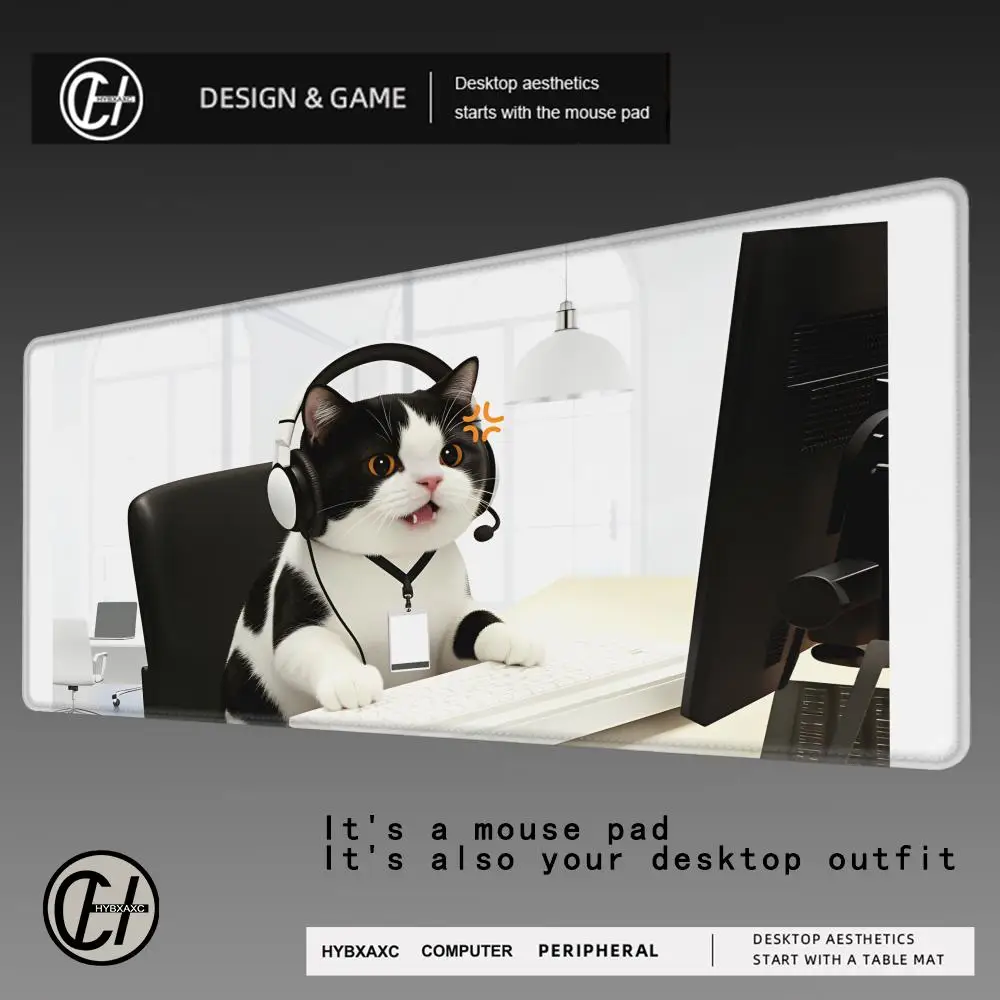 

Коврик для мыши HYBXAXC Office Worker Meme Meltdown из искусственной кожи, толстый маленький настольный коврик для ноутбука и клавиатуры, забавный декор для студенческого офиса