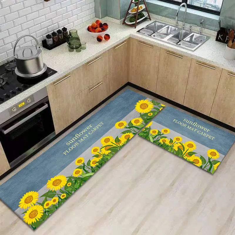 

Kitchen Mat for Floor Anti-slip Bath Carpet Entrance Doormat Tapete Fashion Absorbent Area Rugs Hallway Geometric Mat Alfombra