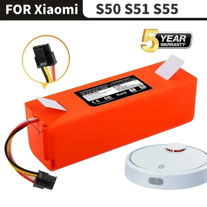 

Original Replacement Li-ion Battery 14.4v Robotic Vacuum Cleaner Battery for Xiaomi Robot Roborock S50 S51 S55 Accessory Spare