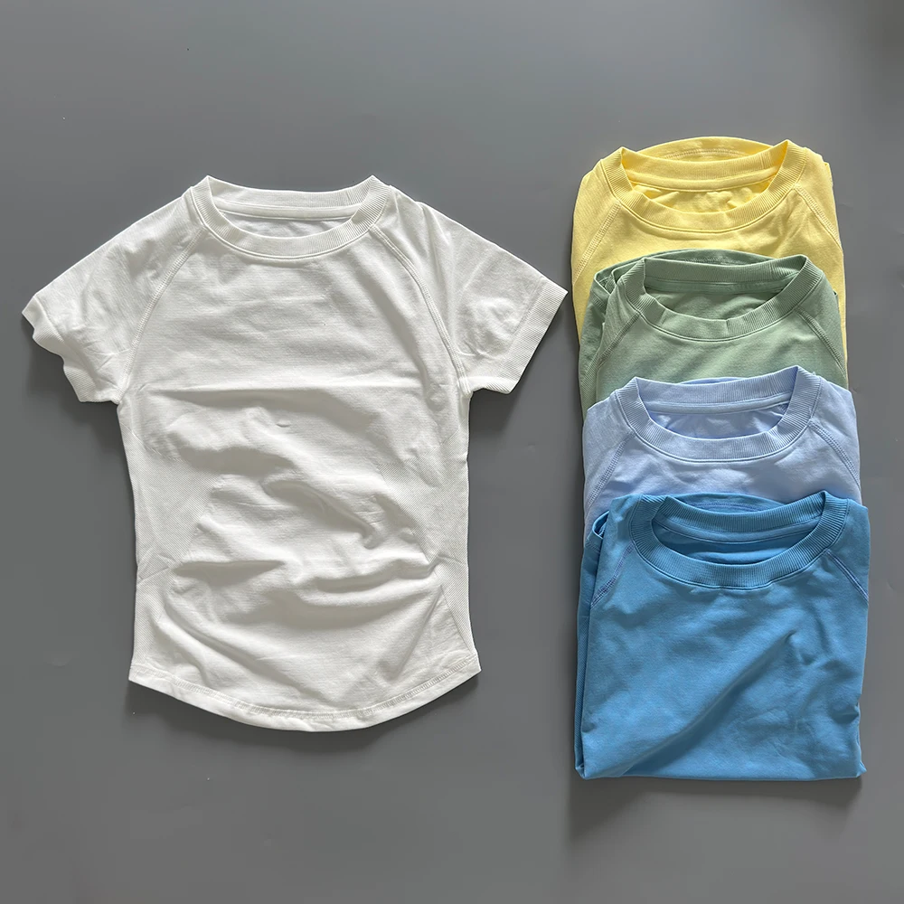 Sport Short Sleeve Top Women Seamless Yoga Leotard Clothing Running Sports T Shirt Gym Yoga Slim Fitness Active Top Tee