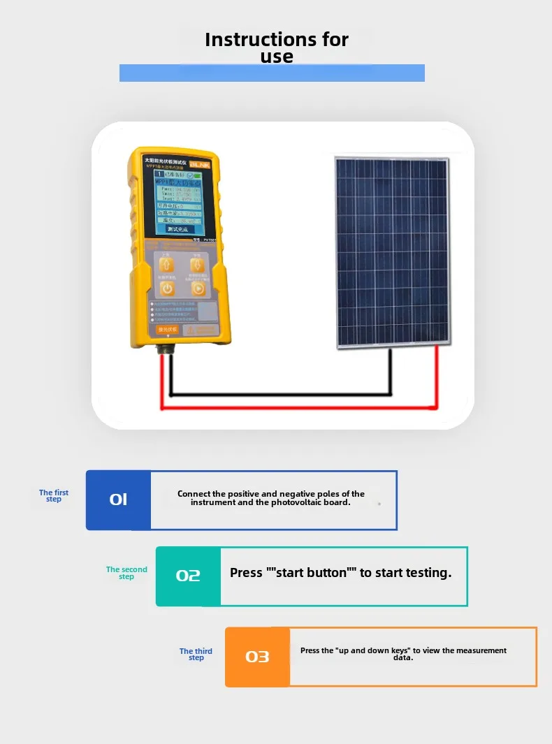 Advanced PVT801 Solar Power Meter with Photovoltaic Panel Multimeter, MPPT Tester, Current Measurement