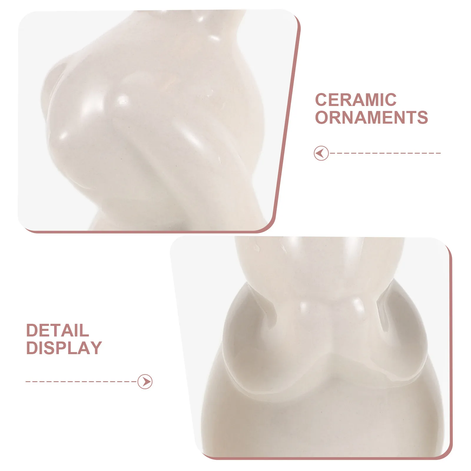 3Pcs Ceramic Bunny Statue Ornaments No Hear Speak See Easter Rabbit Decoration Tabletop Mini Bunny Decor Porcelain Animal