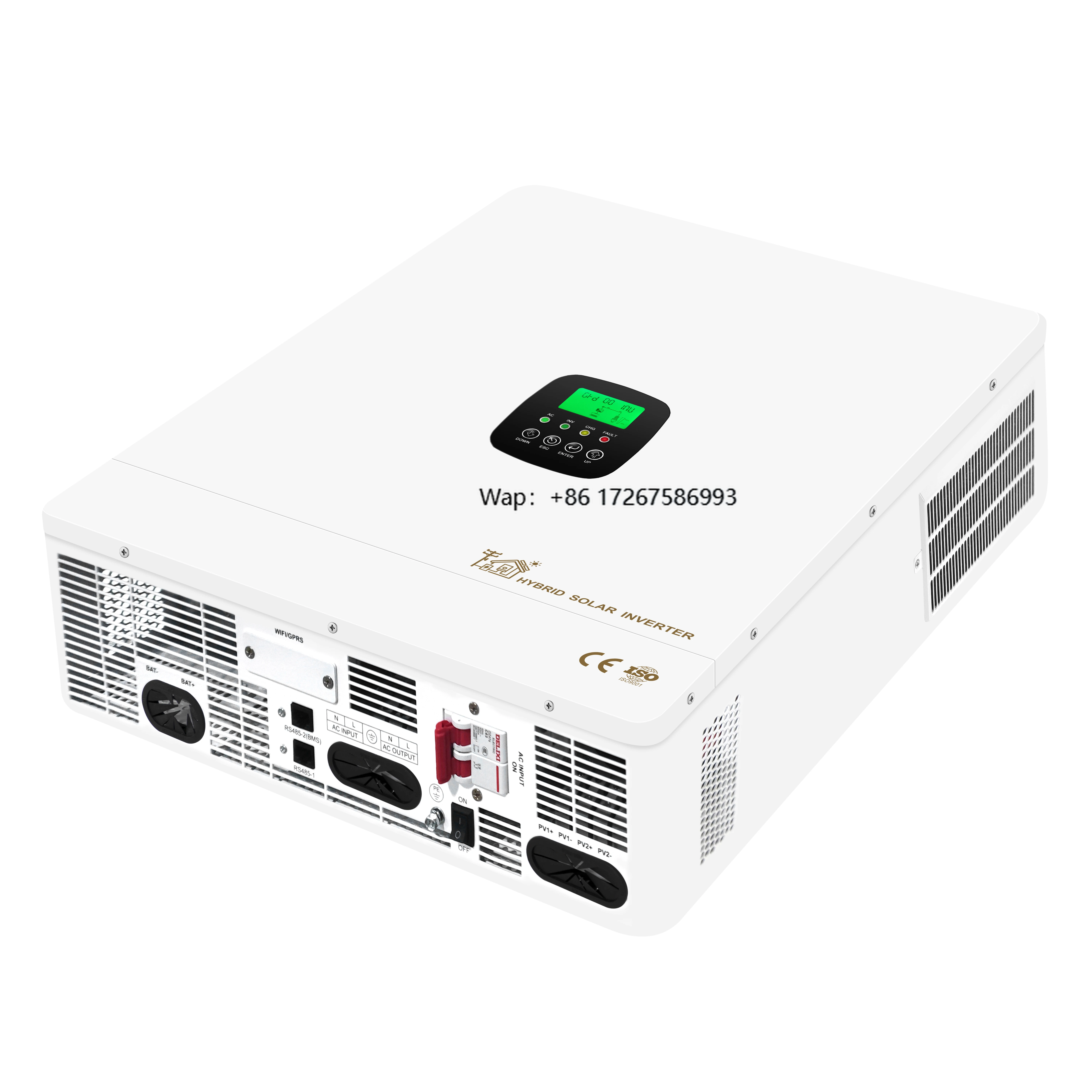 6.3kw Hybrid Inverter Pure Sine Wave Solar Inverter Ac230v 48vdc Off-grid Grid-connected and Grid-connected
