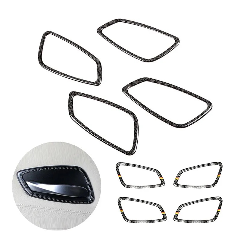 For BMW 3 Series E90 E92 E93 2005 2006 2007 2008 2009 2010 2011 2012 Car 4pcs Carbon Fiber Door Handle Door Bowl Cover Trim