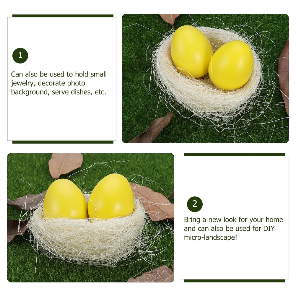 

10pcs Decorative Nest Easter Artificial Nest For Party Home Garden Photo Props Photo Props Handmade Bird Shelter