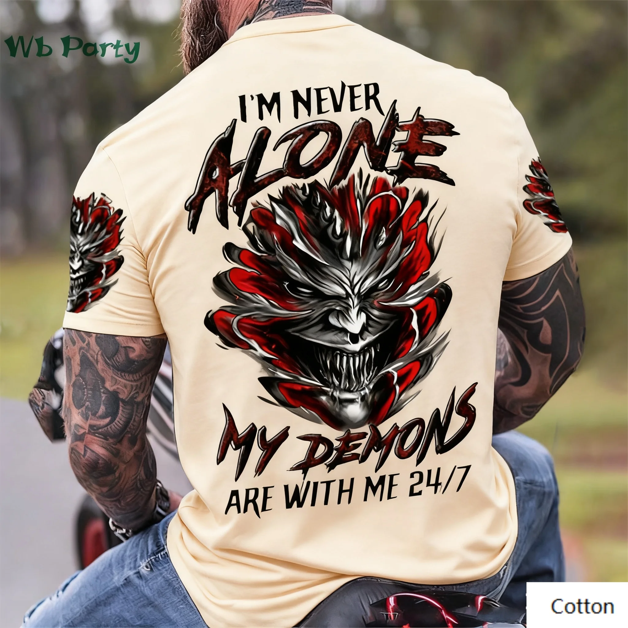 المتمردين - الدافع - تحت عنوان طاقم الرقبة تي شيرت يعرض شيطان مميز - التصميم الكلاسيكي طباعة جديد وصول المحملة S-4XL #3