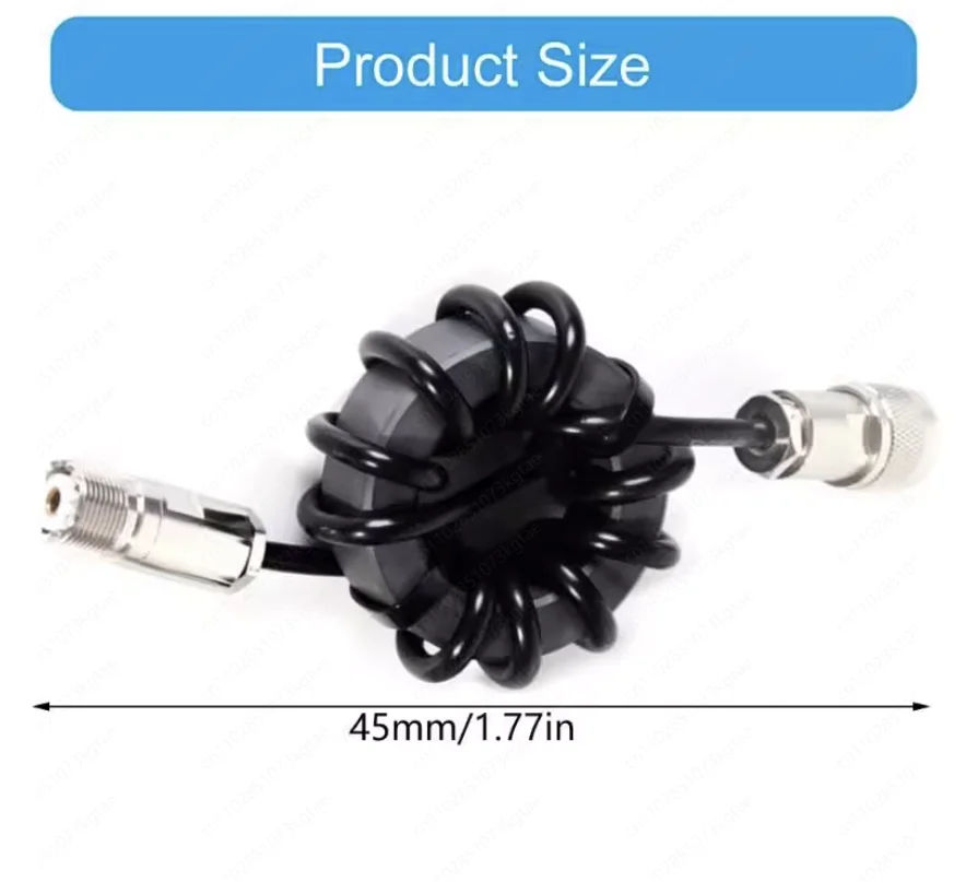 EM-43 HF Choke Balun 1.8-30MHz for Shortwave Radio – 1:1 Current Balun – Common Mode Noise Suppressor (1000W PEP)