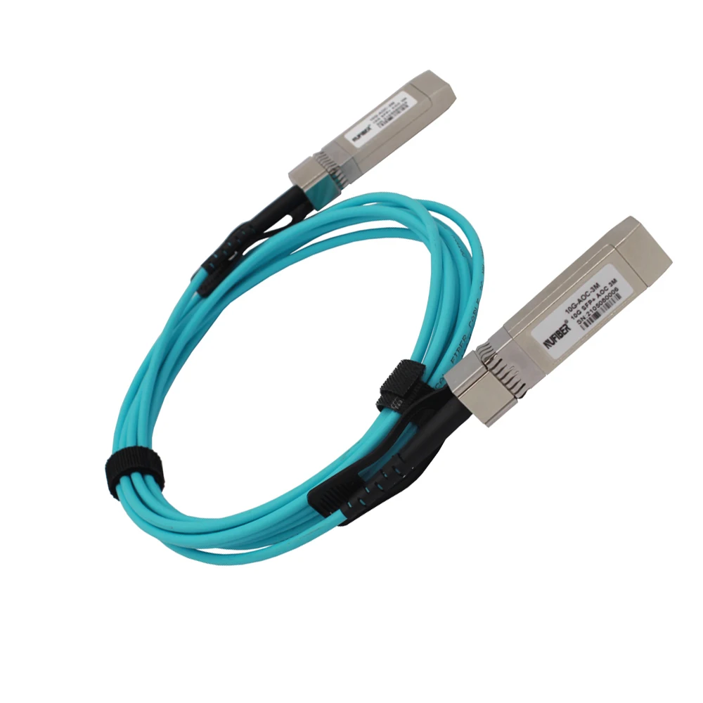 AOC Juniper/Mikrotik Active Optical Cable Module 1m to 20m SFP+ 10G Fiber LC Aqua Cat8 OM3 for Communication Cables