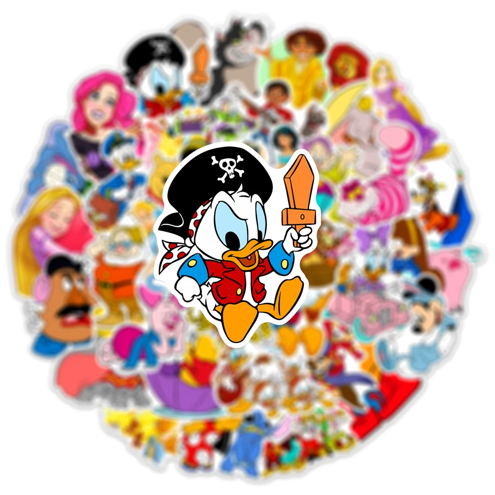 

10/30/50pcs Disney Cute Anime Stickers Mickey Mouse Frozen Winnie The Pooh Decals DIY Laptop Luggage Cartoon Sticker Classic Toy