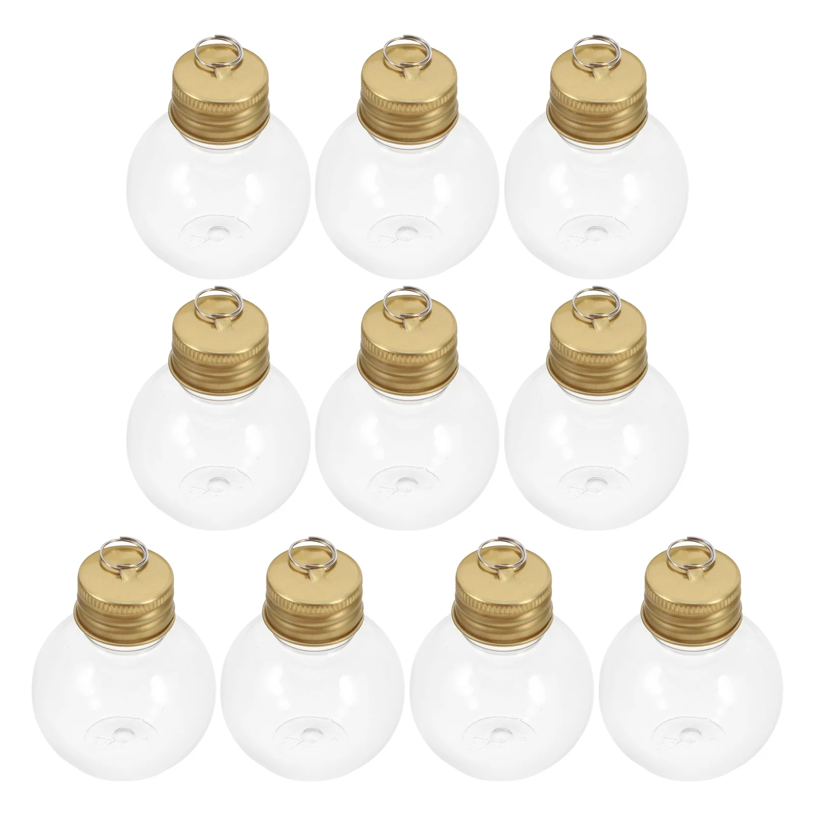 

10Pcs Multi Function Milk Bottles Bulb Shaped Transparent Containers Spill Proof Lid for Juice Coffee Outdoor Activities