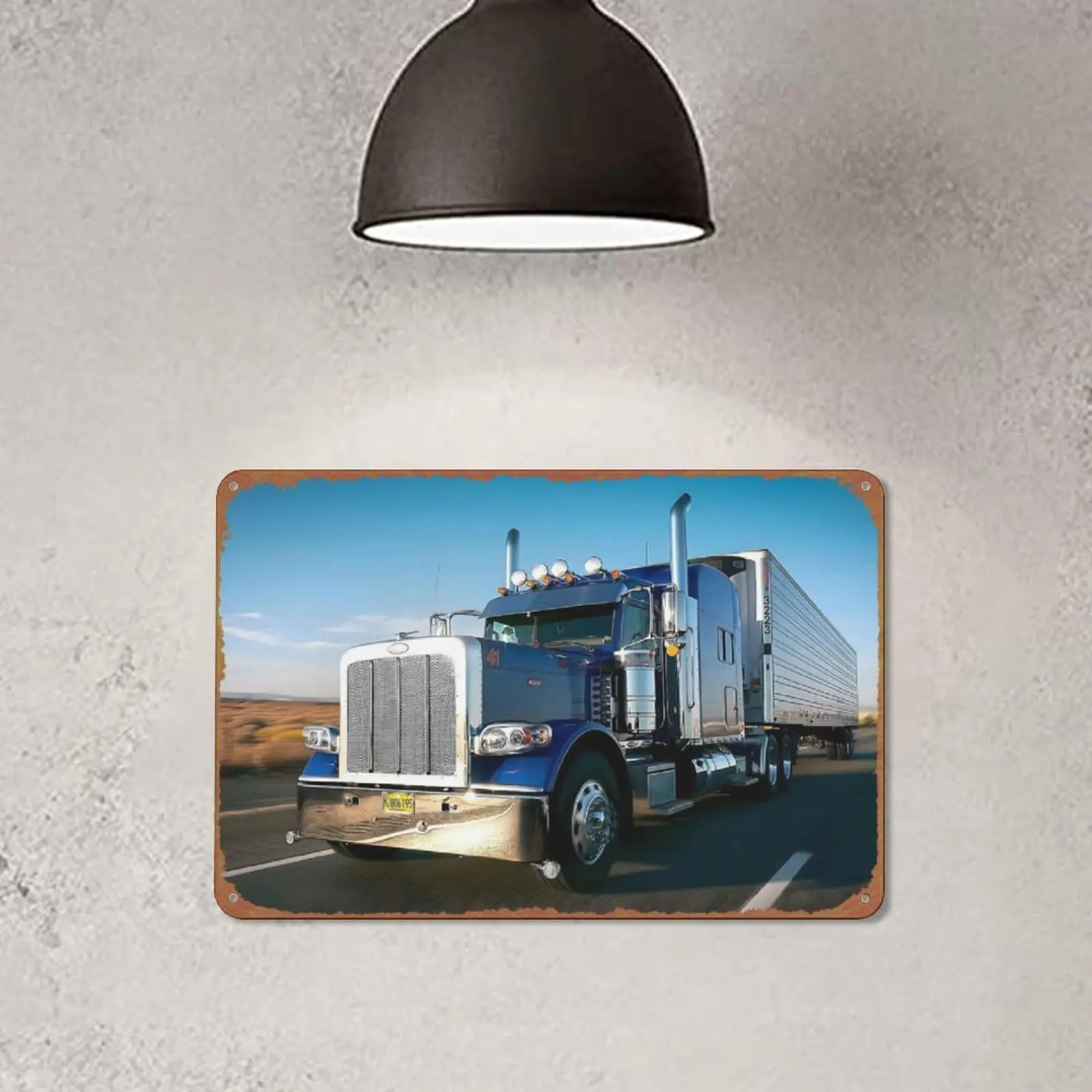 Truck Peterbilt Sports posters Metal Sign Tin Metal Retro Wall Decor for Home,Street,Gate,Bars,Club