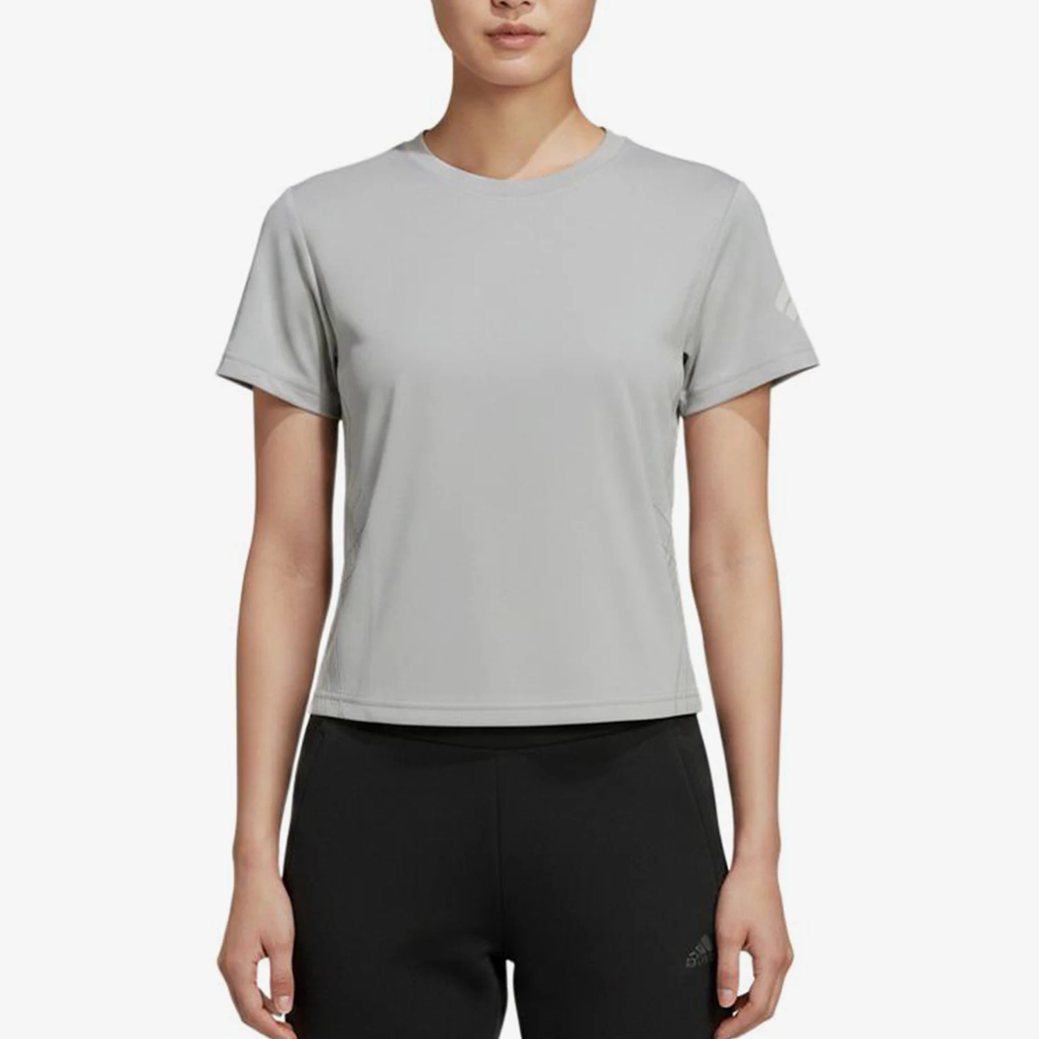 Adidas genuine FOS round neck women's soft, sweat absorbing, quick drying casual short sleeved shirt KS5175