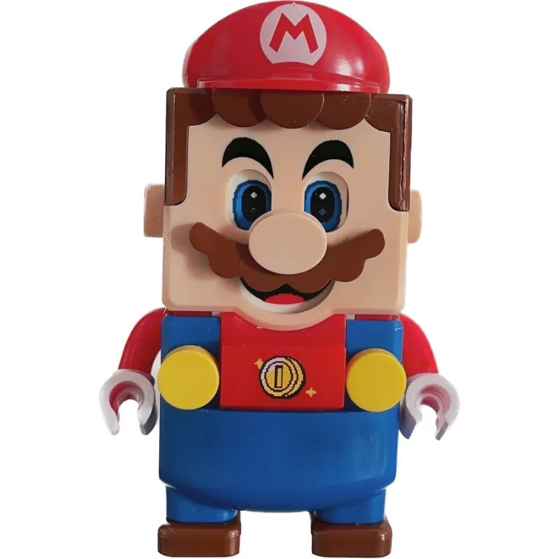 Super Mario Bros Building Blocks Anime Luigi Figure Assemble Action Model Cartoon DIY Bricks Toys for Children Birthday Gift