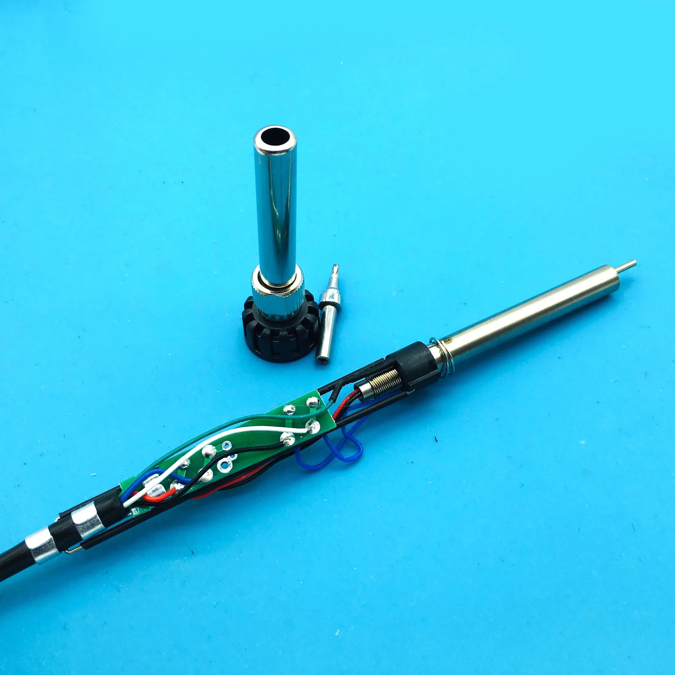 1PCS ESD 20H-90W Handle Assembly + 5tip For QUICK 203H 203 Soldering Station Electric Soldering Iron silicone cable Handle