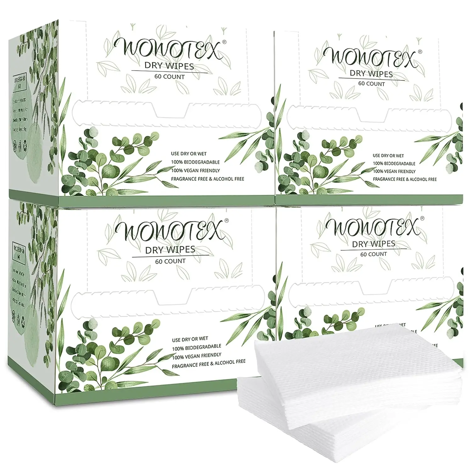 

Biodegradable Face Towels 240 Count, Extra Thick & Soft for Sensitive Skin, Makeup Removal, Travel