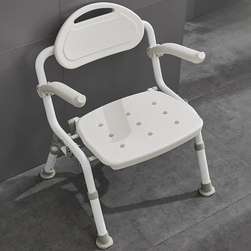 

Folding Shower Chair for Elderly and Pregnant Women's Bathroom Non Slip and Hole Free Shower Stool Banquito Banco Furniture