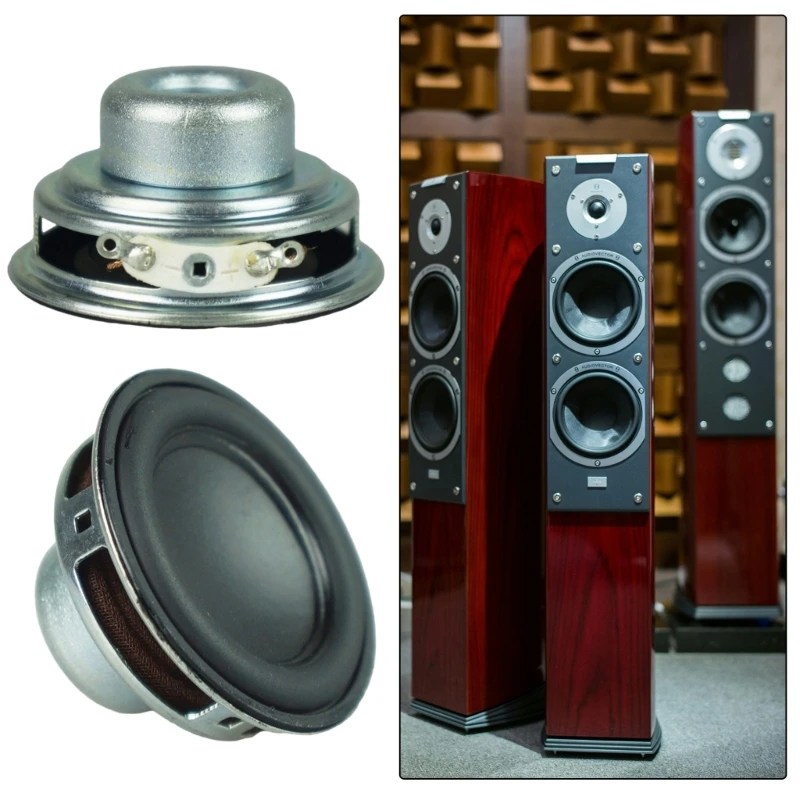 2Pcs 45mm 4Ohm 8W Subwoofer Multimedia Tragbare Lautsprecher Sound Verstärker Lautsprecher Innere Magnetische Gummi Seite Lautsprecher
