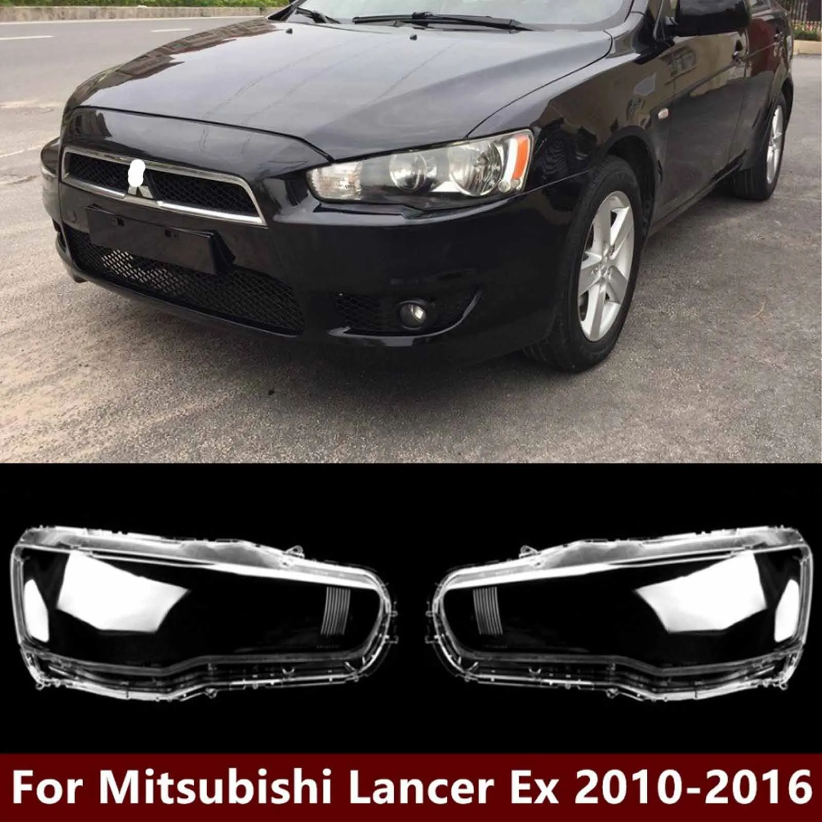Replacement Headlight Lens Cover Shell Transparent Lampshade For Mitsubishi Lancer EX 2010‑2011 2014‑2016 Auto Accessories