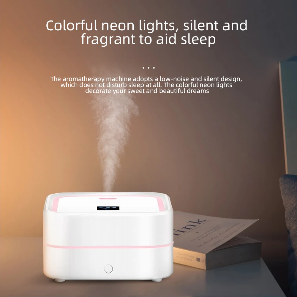 Mini Humidifier & Essential Oil Diffuser with MultiColor LED, Perfect for Desk, Car, and Travel