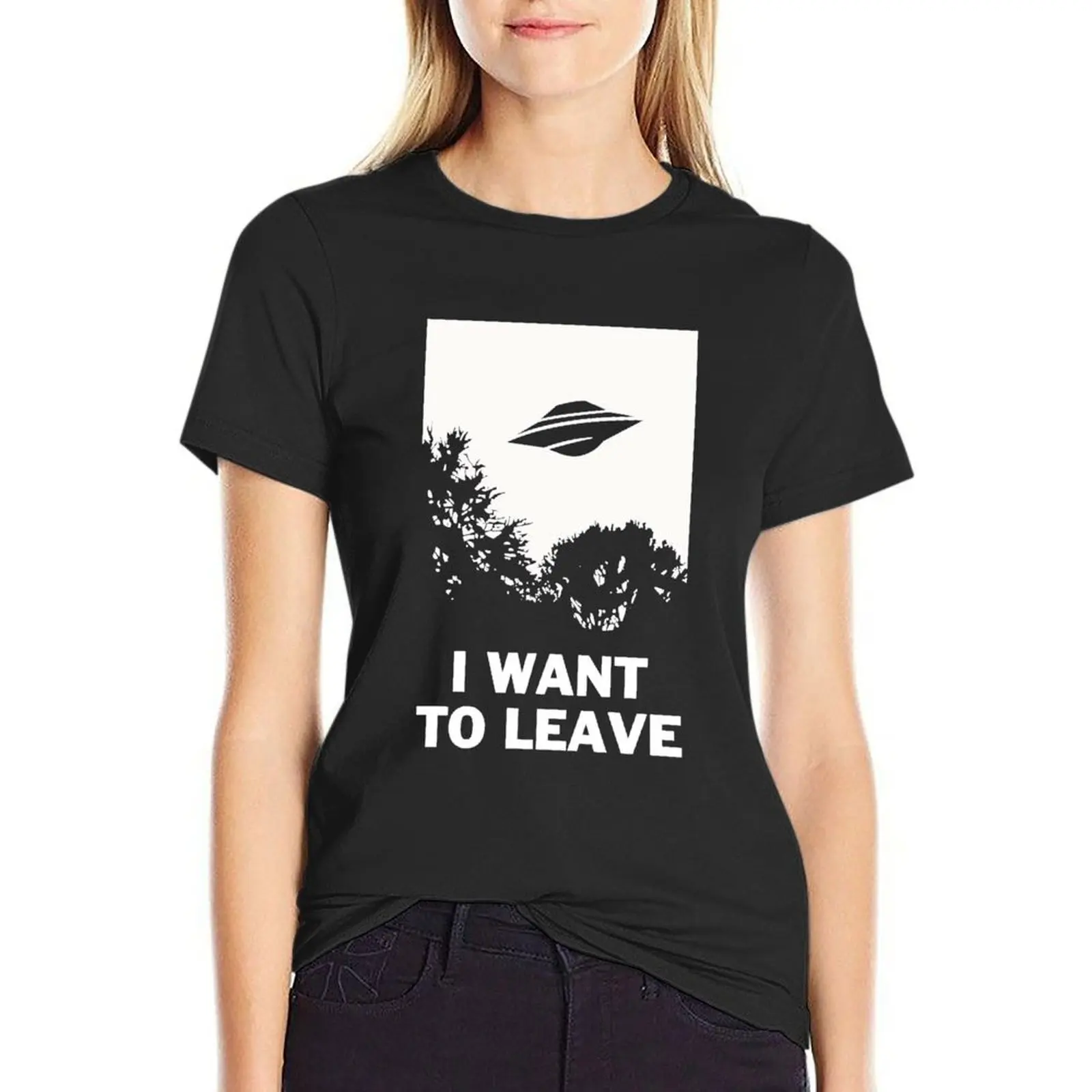 

I Want To Leave T-Shirt vintage clothes hippie clothes t-shirt dress for Women sexy