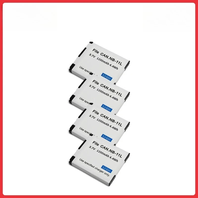 

4Pcs NB-11L NB 11LH Battery For Canon PowerShot A2300is A2500 A2600 A3400is A3500is A4000is ELPH 110 HS 130 HS