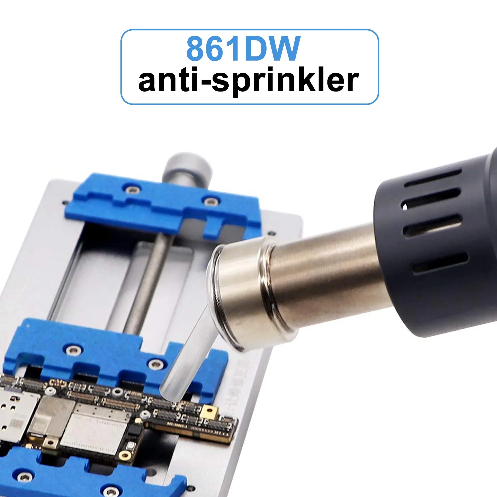 6Pcs Quick 861DW Hot Air Station Resisting Nozzles 3/4/6/8/10/12Mm Nozzle Sleeve For PCB Microscope Soldering Repair-[Retail TX] view 5