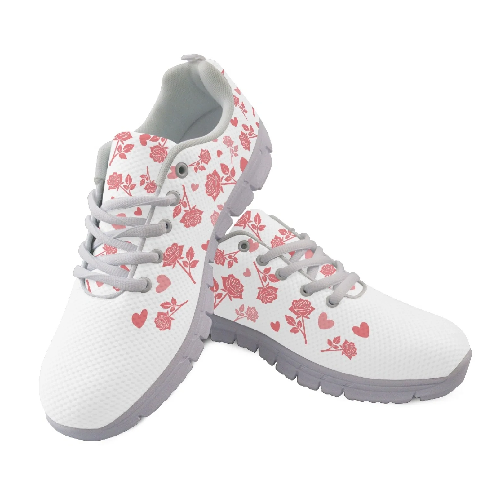 Coloranimal Casual Lace up Mesh Sneaker Breathable Athletic Running Shoes for Hiking and Walking Blue Rose Gold Marble